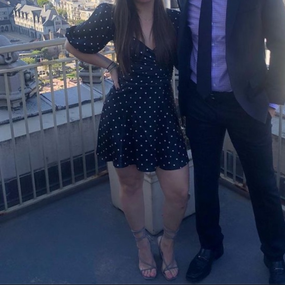 Silk polka dot reformation dress